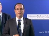 Visite de François Hollande au Secours Catholique