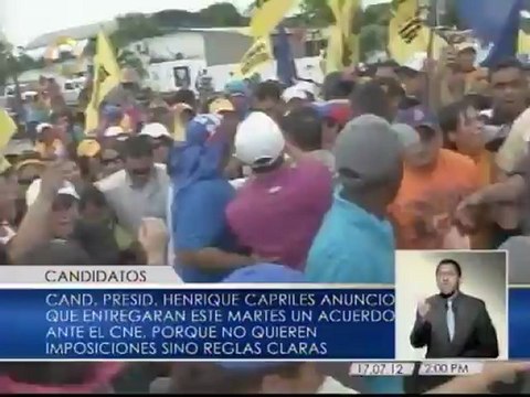 Capriles: Yo le planteo al país un acuerdo electoral, no una resolución del CNE