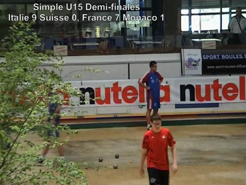 Demi-finale simple U15, 1er trophée international Jeunes Sport Boules, Vallée de Joux
