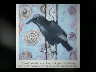 How to paint a crow using the ink resist technique with India ink