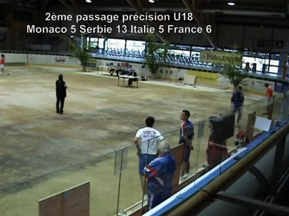 2ème passage tir de précision U18, 1er trophée international Jeunes Sport Boules, Vallée de Joux