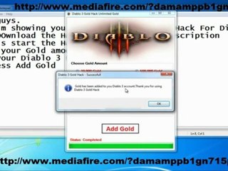 Diablo 3 Gold Hack Unlimited gold [Free Download] 2012