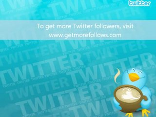 Get Twitter followers