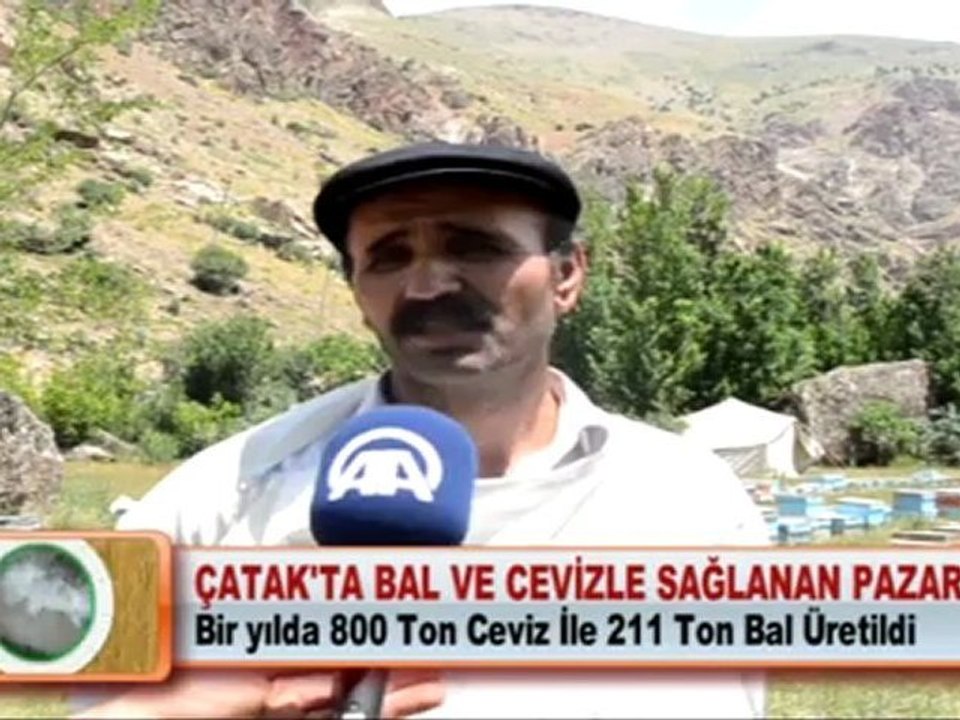 ÇATAK’TA BAL VE CEVİZLE SAĞLANAN PAZAR