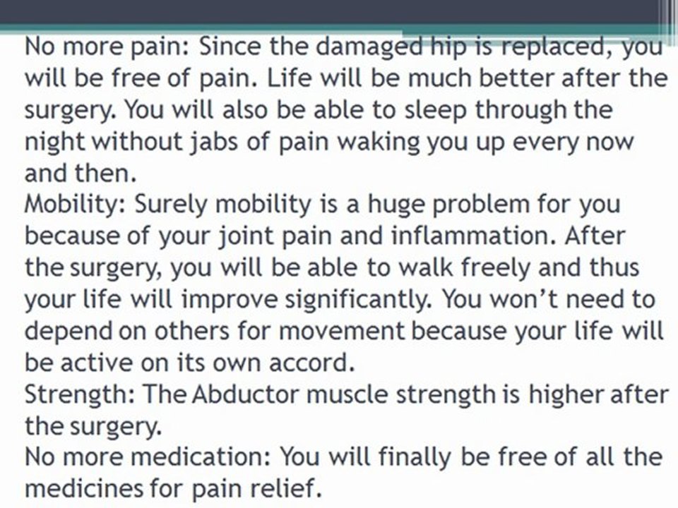 Total Hip Replacement Surgery