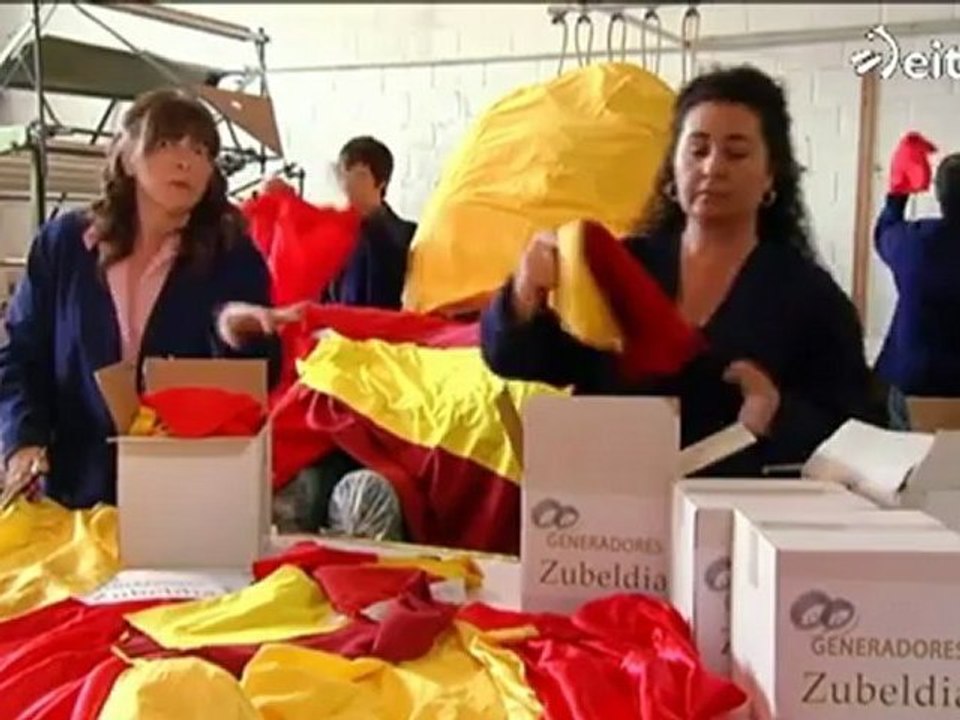La fábrica clandestina de banderas españolas de Eibar