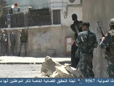 La télévision syrienne montre les combats de Midane