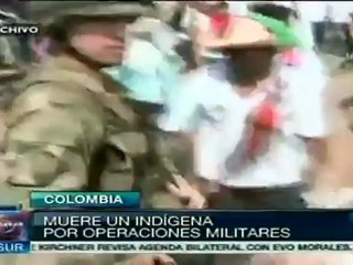 Muere indígena colombiano por operaciones militares