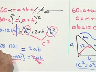 Hallar los lados de un triángulo rectángulo, dando una altura