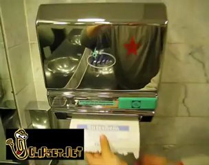 bathroom printer or hand dryer with ads