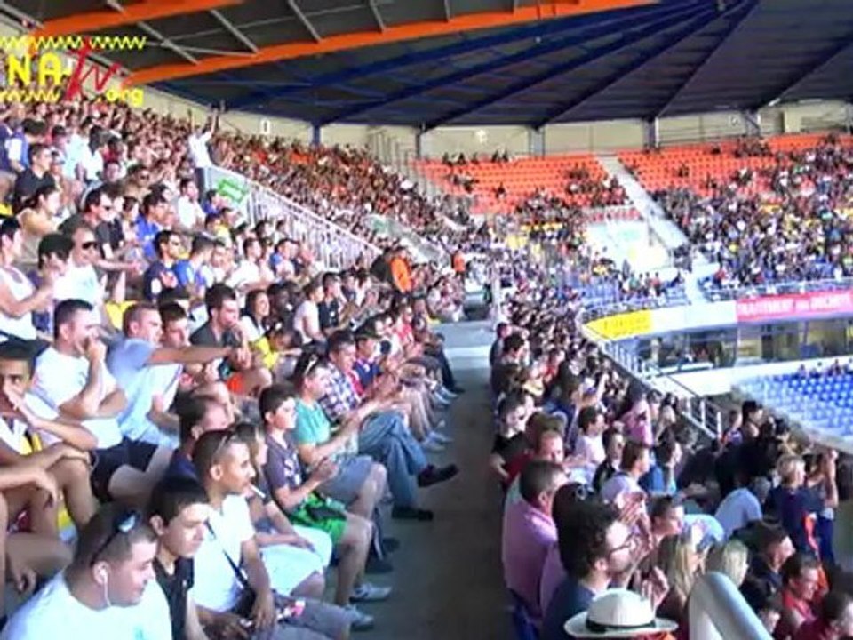 Nicollin présente sa nouvelle équipe du MHSC à la Paillade.