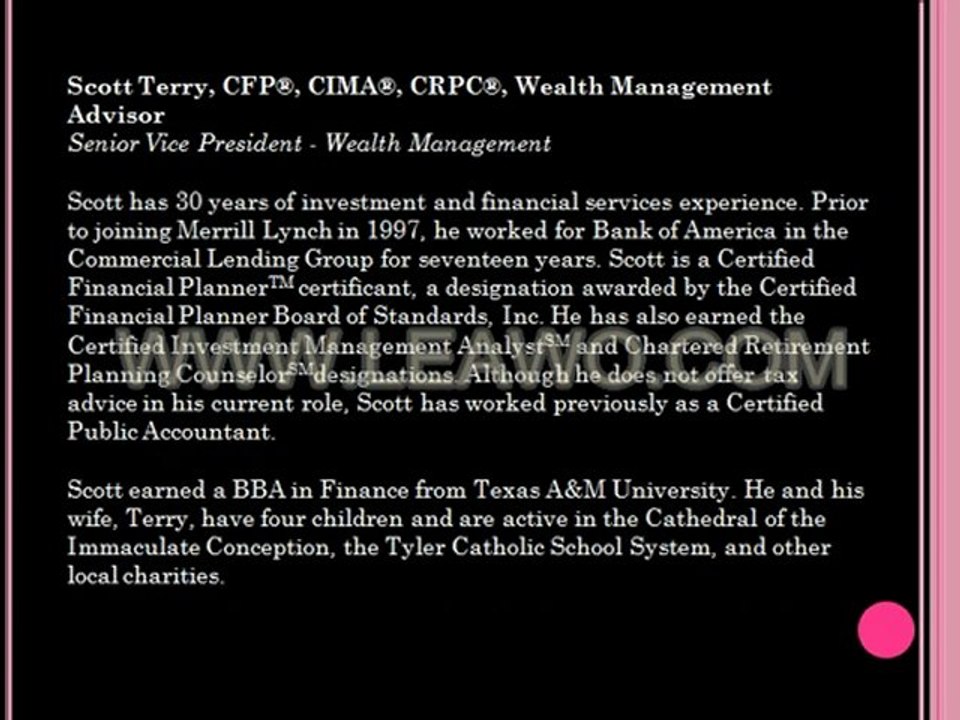 The LMT Wealth Management Group - Merrill Lynch Financial Advisor