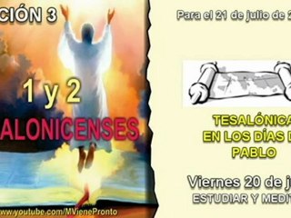 LECCIÓN 3 - VIERNES 20 DE JULIO 2012 - ESTUDIAR Y MEDITAR