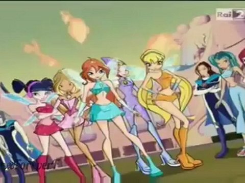 Winx Club - Battaglia a Magix Battaglia Finale + New songs + Sky e Bloom bacio! [Italiano]