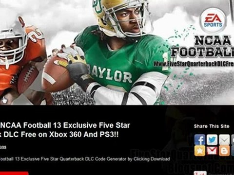 How to Get NCAA Football 13 Five Star Quarterback DLC Free!!