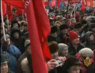 تظاهرات أنصار احزاب المعارضة في موسكو