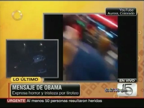 Obama estupefacto por el tiroteo en cine de EEUU que dejó 14 muertos