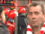 Europa League 2012: Momentos de tensión entre los hinchas del Athletic y del Lokomotiv