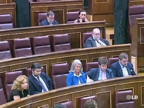 Enfado de Soraya Sáez de Santamaría en el Congreso