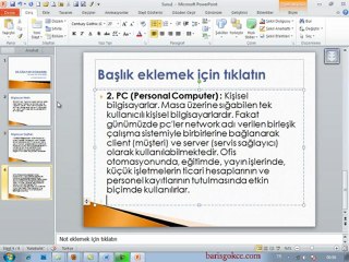 Powerpoint Sunu Hazırlama Ders 1