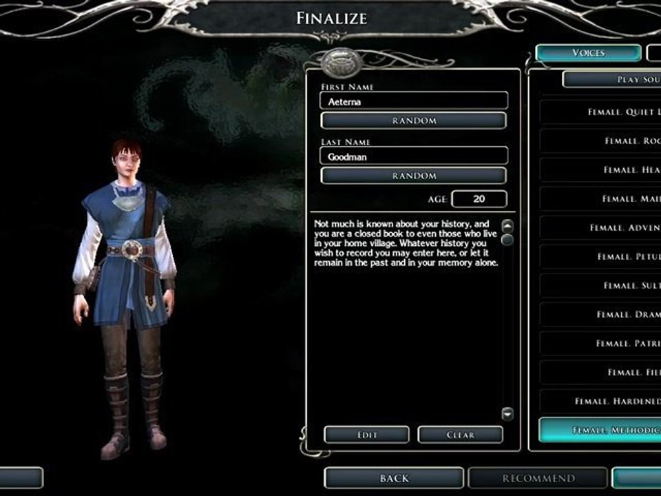 [S0] Neverwinter Nights 2 Character Creation