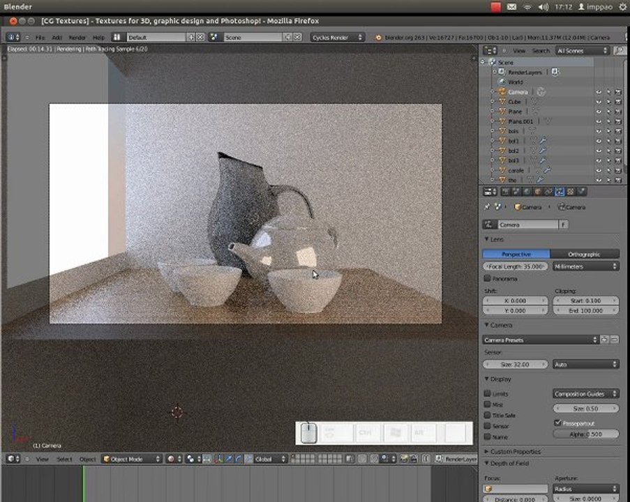 Tuto blender : Illustration avec le moteur de rendu – Cycle – Partie 2