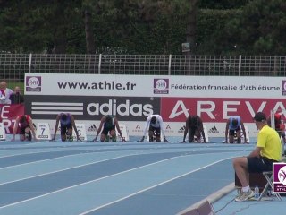 Finale 100m Juniors Masculins Lens 2012
