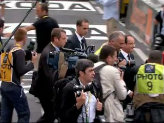 François Hollande s'est rendu sur la 18e étape du Tour de France