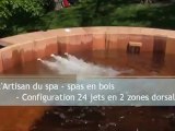 Spa en bois extérieur à 24 jets, le bain nordique haut de gamme