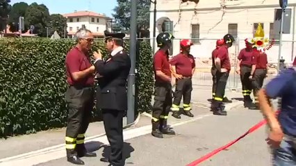 Sant'Agostino (FE) - Terremoto - Preparazione demolizione municipio 2 (19.07.12)