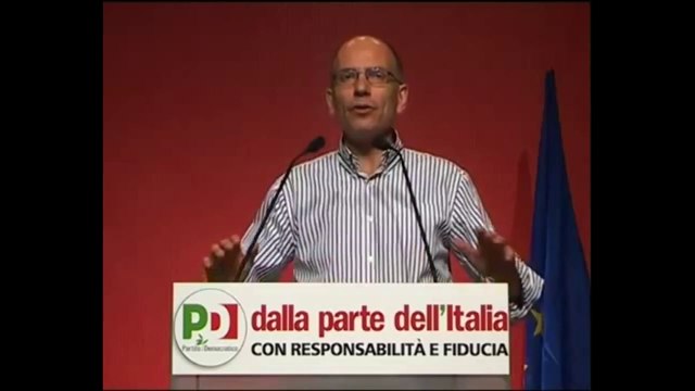 Roma - Dalla Parte dell'Italia - Intervento di Enrico Letta (14.07.12)