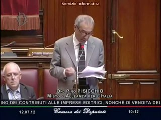 Pisicchio - Editoria «Restano nodi indipendenza proprietà media» (12.07.12)