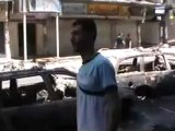 Syria فري برس دمشق عملية للجيش الحر في مخيم اليرموك وما تزال جثث اندال الاسد في اليرموك19 7 2012 Damascus