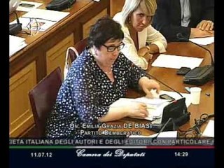 Roma - SIAE -- Audizione di Paolo Peluffo (11.07.12)