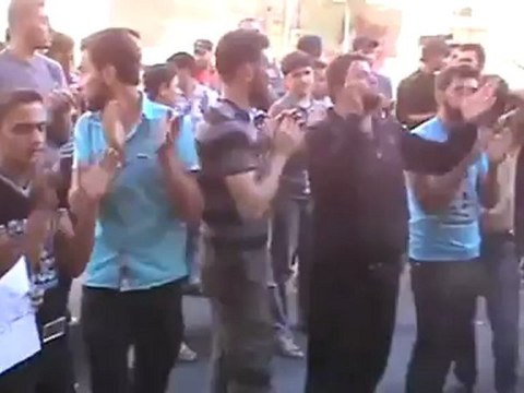 Syria فري برس حلب الاتـــــــــارب مظاهره نصره لكافه المدن ووفاء للشهداء 16 7 2012 Aleppo