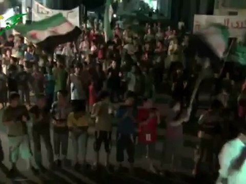 Syria فري برس حماة المحتلة كفرزيتا مظاهرة مسائية حاشدة للمطالبة بإسقاط النظام ونصرةً لدمشق والمدن المنكوبة 15 07 2012 Hama