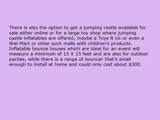 Best Ways To Stay Clear Of jumping castle for sale Mishaps