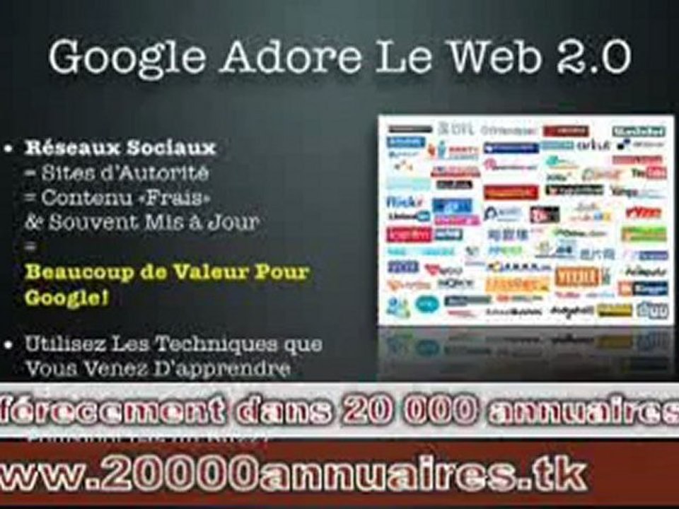 Meilleur Référencement sur 20 000 annuaires et +