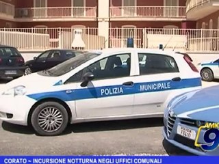 Corato | Incursione notturna negli uffici comunali