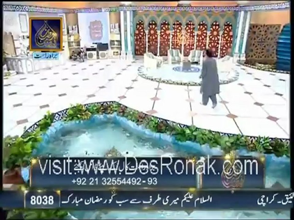 Faizan-e-Ramzan on Ary Digital - Iftar Transmission - Part 3 - 21st July 2012 -