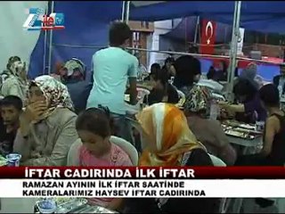 Zile İftar çadırında  ilk iftar 2012