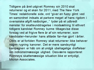 Micron Associates Bør Romney give mere til onkel Sam