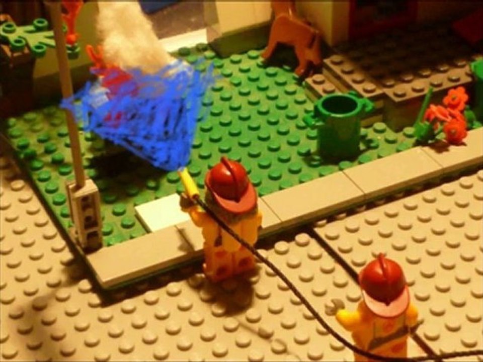 lego pompier feu de forêt.