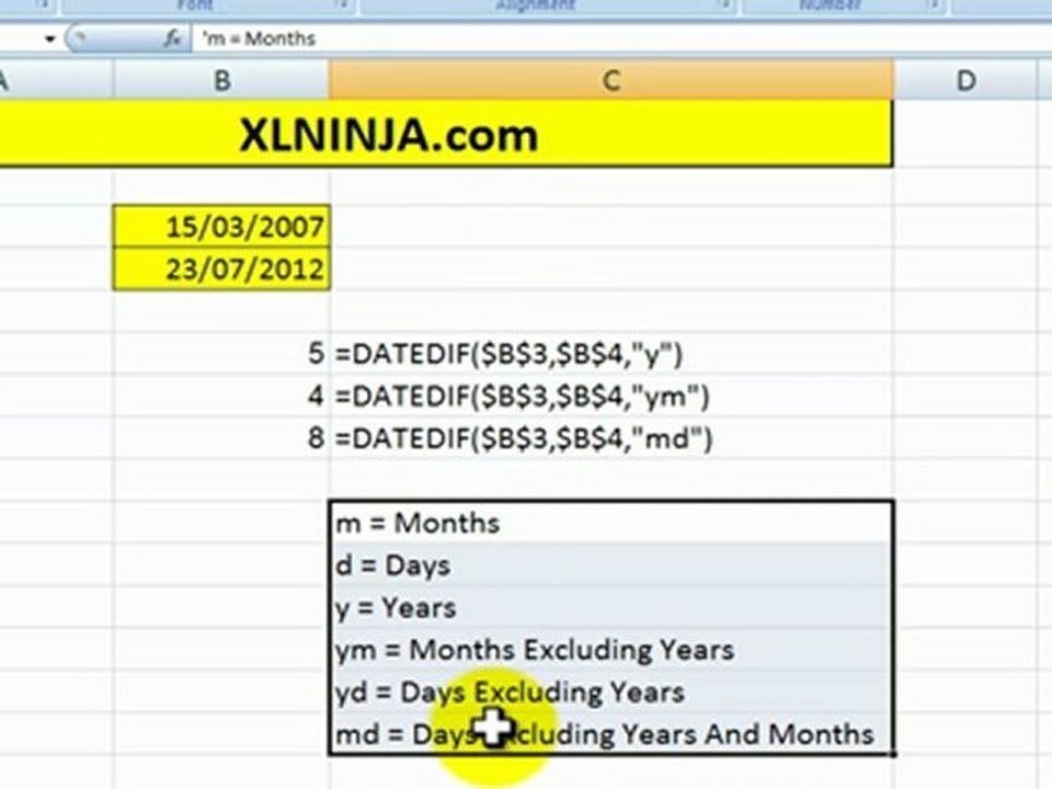 How to calculate someone’s age from a date in Excel