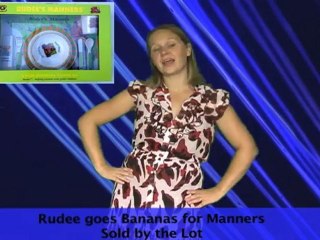 Rudee goes bananas for Manners Books