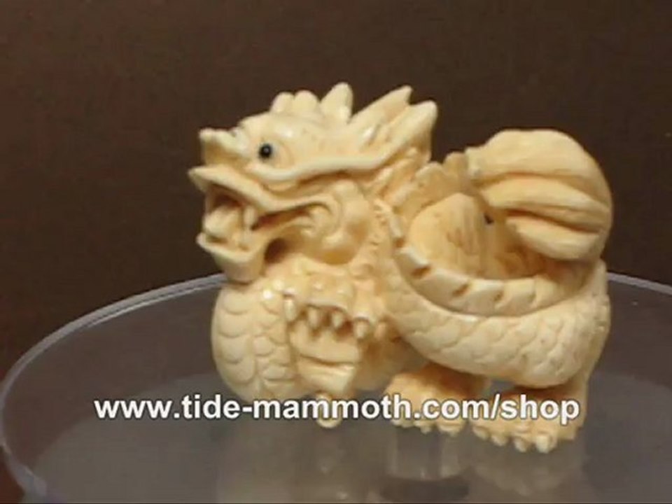 mammoth ivory netsuke Twelve Zodiac Animal Dragon N3157