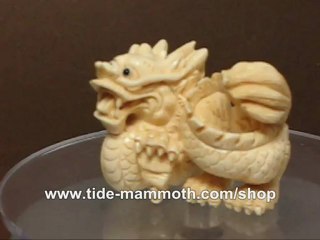 mammoth ivory netsuke Twelve Zodiac Animal Dragon N3157