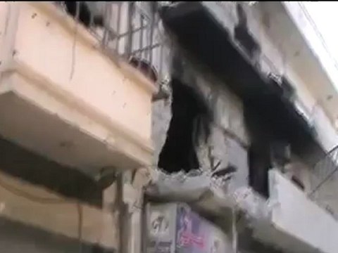 Syria فري برس حمص الخالدية اثار الدمار الهائل جراء القصف بالصواريخ 22 7 2012 ج3