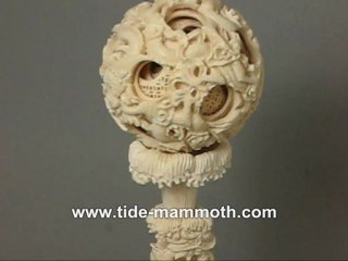 mammoth ivory carving 14 Layers Dragon Mystery Ball 37446