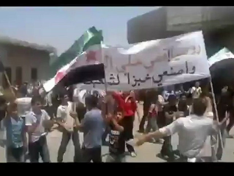 Syria فري برس  درعا إنخل مظاهرة صباحية ردا على اقتحام الأمن للمدينة 22 7 2012 Daraa